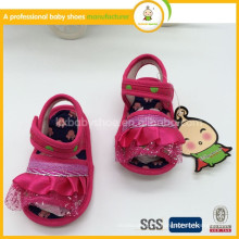 2015 Chaussures pour garçons Fermé Vente Fleur Bordé Hook &amp; Loop Baby Girl Eva Summer Canvas Fashion Baby Girl Princess Shoe